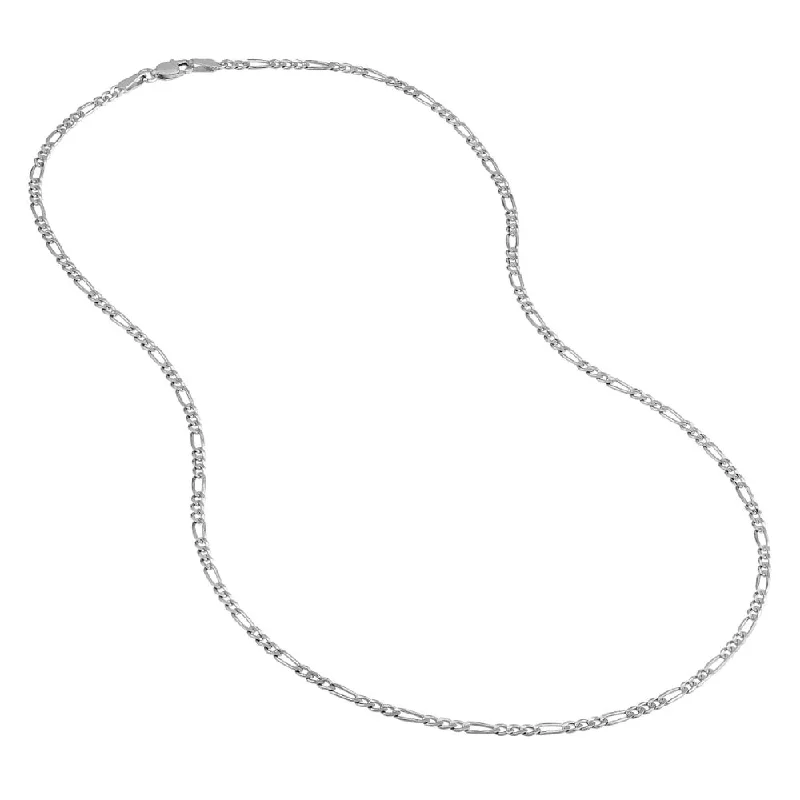 Beautiful necklaces and pendants with moon and star charms for a dreamy effect-Sterling Silver Figaro Chain, 18"