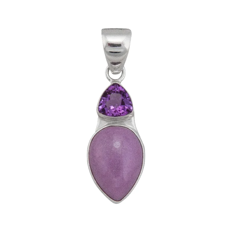 Necklaces and pendants with ocean-inspired designs for a refreshing, beachy feel-Sterling Silver Amethyst and Phosphosiderite Pendant