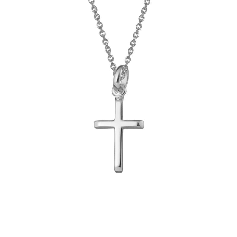 Best necklaces and pendants with sterling silver for an affordable yet stylish choice-Sterling Silver Beveled Tip Cross Necklace