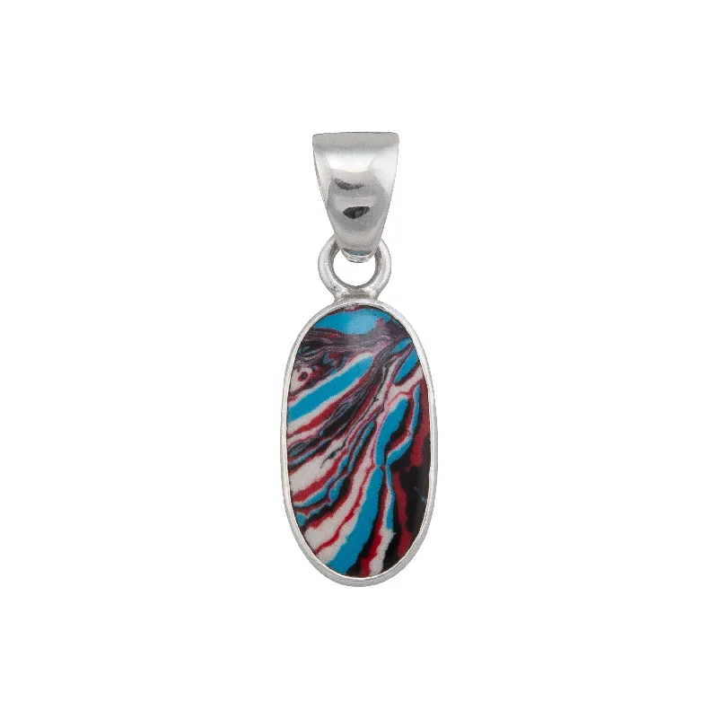 Necklaces and pendants with zodiac constellation designs for an astrological touch-Sterling Silver Blue Fordite Pendant