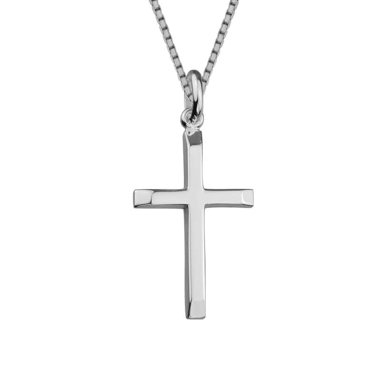 Best necklaces and pendants with seashell designs for a tropical, beachy vibe-Sterling Silver Cross with Slanted Ends Necklace