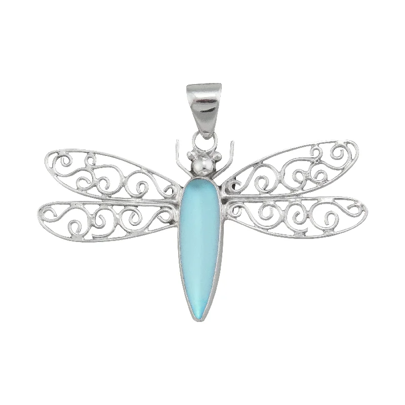 Best necklaces and pendants with layered designs for a chic, stacked look-Sterling Silver Luminite Dragonfly Pendant