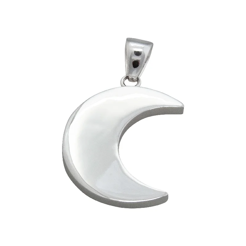 Best necklaces and pendants with matching earrings for a coordinated, elegant look-Sterling Silver Moon Pendant