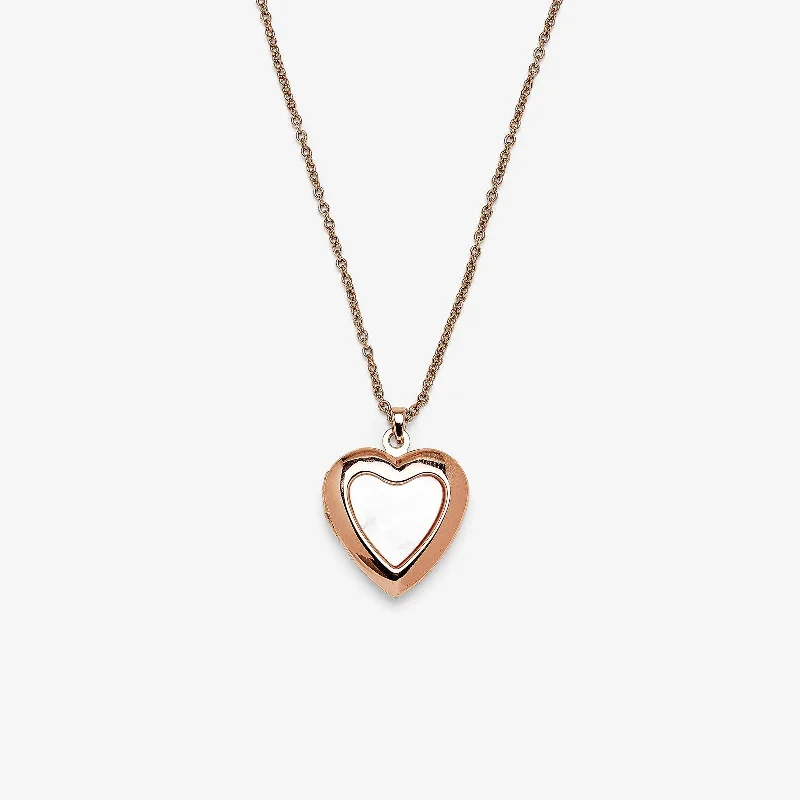 Elegant necklaces and pendants with infinity symbols for timeless designs-Stone Heart Locket Necklace