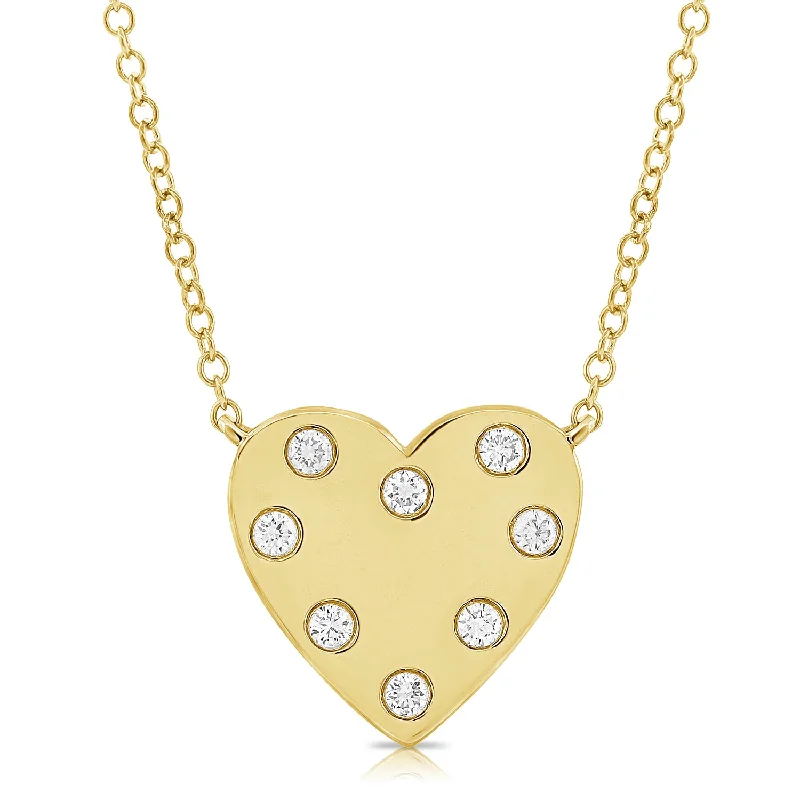 Best necklaces and pendants with matching earrings for a coordinated, elegant look-Unique 14K Gold Heart Necklace with Diamonds