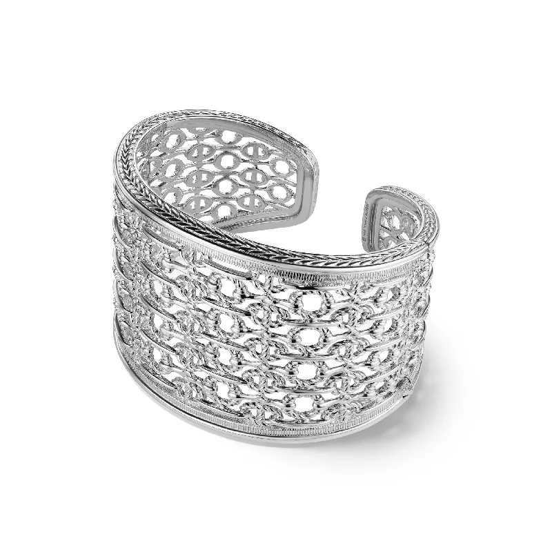 Necklaces and pendants with sun and moon motifs for a celestial-inspired design-Vienna Wide Cuff